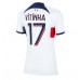 Paris Saint-Germain Vitinha Ferreira #17 Kopio Vieras Pelipaita Naisten 2023-24 Lyhyet Hihat